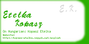 etelka kopasz business card